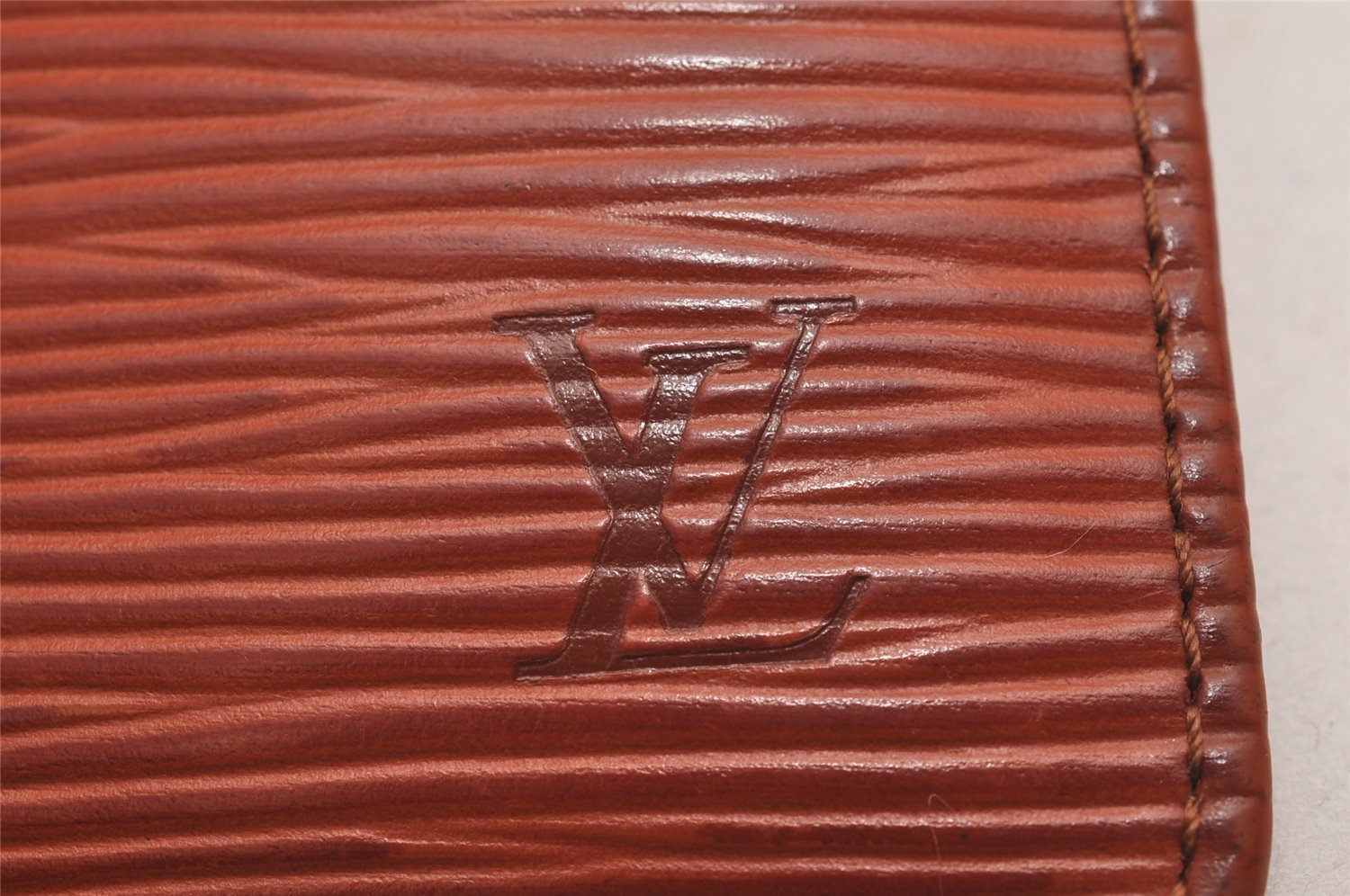 Authentic Louis Vuitton Epi Pochette Cles Coin Case Purse Brown M63803 LV 2700J