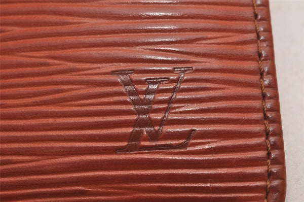 Authentic Louis Vuitton Epi Pochette Cles Coin Case Purse Brown M63803 LV 2700J