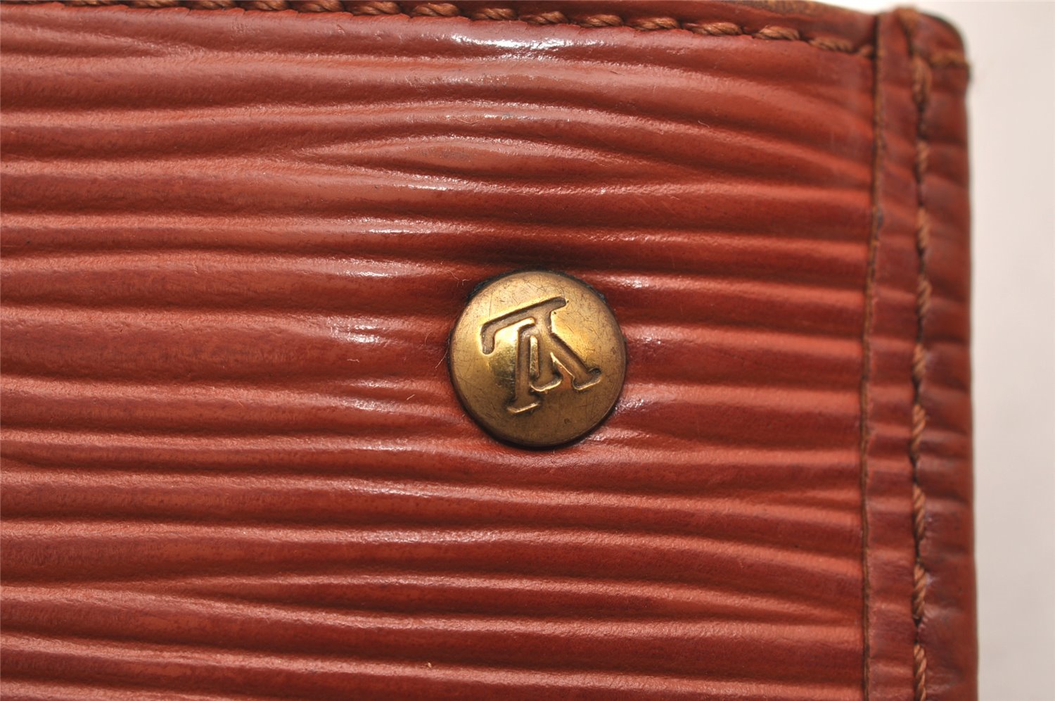 Authentic Louis Vuitton Epi Pochette Cles Coin Case Purse Brown M63803 LV 2700J