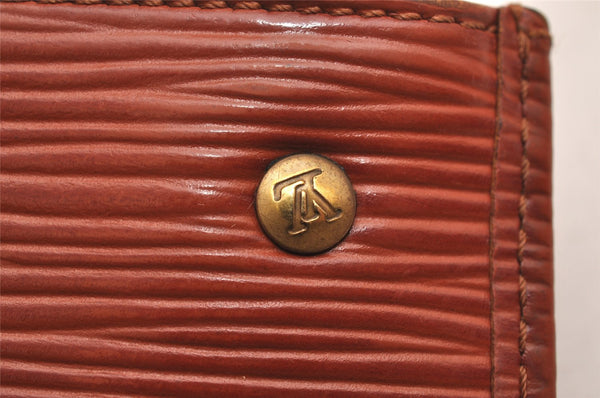 Authentic Louis Vuitton Epi Pochette Cles Coin Case Purse Brown M63803 LV 2700J