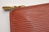 Authentic Louis Vuitton Epi Pochette Cles Coin Case Purse Brown M63803 LV 2700J