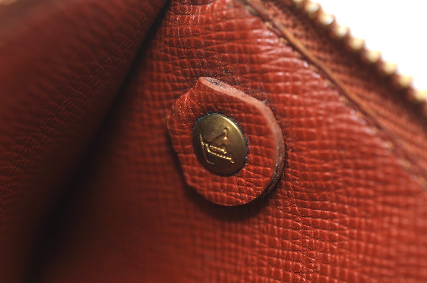 Authentic Louis Vuitton Epi Pochette Cles Coin Case Purse Brown M63803 LV 2700J