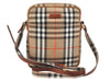 Authentic BURBERRY Nova Check Shoulder Cross Body Bag Canvas Leather Beige 2700K