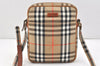 Authentic BURBERRY Nova Check Shoulder Cross Body Bag Canvas Leather Beige 2700K