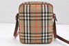 Authentic BURBERRY Nova Check Shoulder Cross Body Bag Canvas Leather Beige 2700K