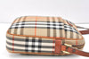 Authentic BURBERRY Nova Check Shoulder Cross Body Bag Canvas Leather Beige 2700K