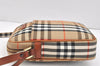 Authentic BURBERRY Nova Check Shoulder Cross Body Bag Canvas Leather Beige 2700K