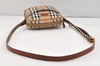 Authentic BURBERRY Nova Check Shoulder Cross Body Bag Canvas Leather Beige 2700K