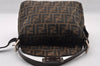 Authentic FENDI Zucca Mamma Baguette Shoulder Bag Canvas Leather Brown 2702I