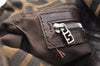 Authentic FENDI Zucca Mamma Baguette Shoulder Bag Canvas Leather Brown 2702I