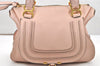 Authentic Chloe Vintage Marcie Leather Shoulder Hand Bag Purse Pink 2702K