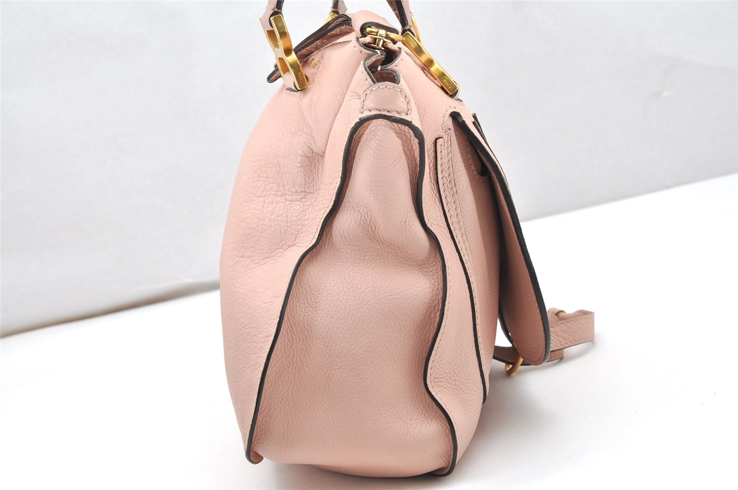 Authentic Chloe Vintage Marcie Leather Shoulder Hand Bag Purse Pink 2702K