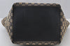 Authentic GUCCI Sherry Line Tote Bag GG Canvas Leather 131230 Navy Blue 2704J