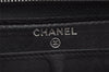 Authentic CHANEL BOY CHANEL Lamb Skin Matelasse Long Wallet Purse Black 2705J