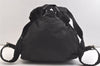 Authentic PRADA Vela Nylon Tessuto Leather Drawstring Backpack B2811 Black 2705K