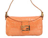 Authentic FENDI Zucchino Shoulder Hand Bag Purse PVC Leather Orange 2706K