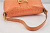 Authentic FENDI Zucchino Shoulder Hand Bag Purse PVC Leather Orange 2706K