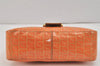 Authentic FENDI Zucchino Shoulder Hand Bag Purse PVC Leather Orange 2706K