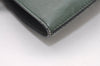 Authentic CELINE Vintage Shoulder Bag Purse Leather Green 2707J