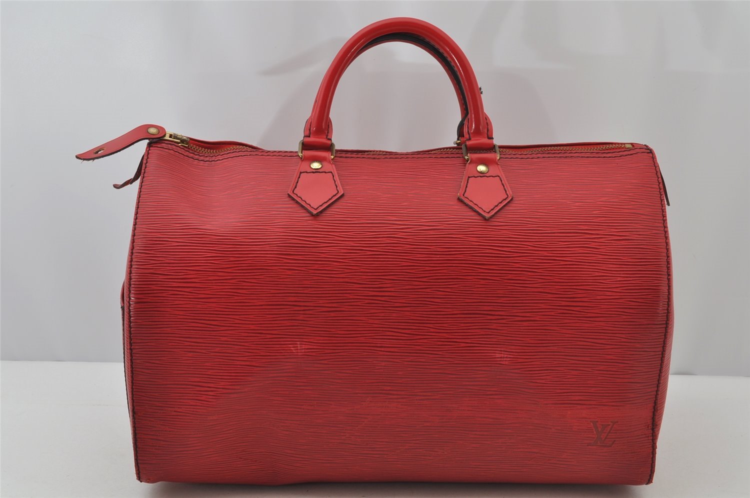 Authentic Louis Vuitton Epi Speedy 35 Hand Boston Bag Red M42997 LV 2708J