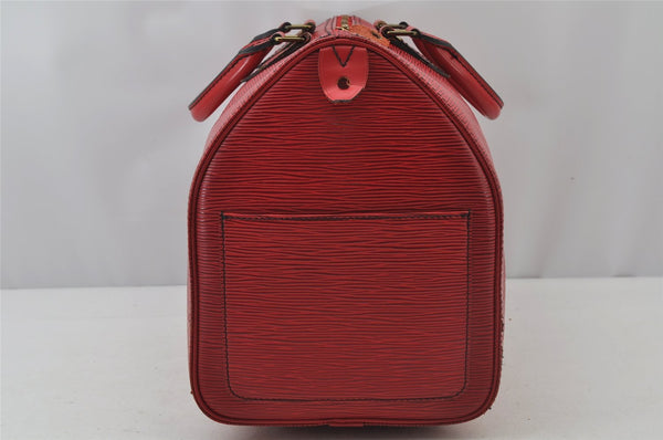 Authentic Louis Vuitton Epi Speedy 35 Hand Boston Bag Red M42997 LV 2708J