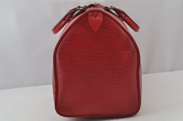 Authentic Louis Vuitton Epi Speedy 35 Hand Boston Bag Red M42997 LV 2708J