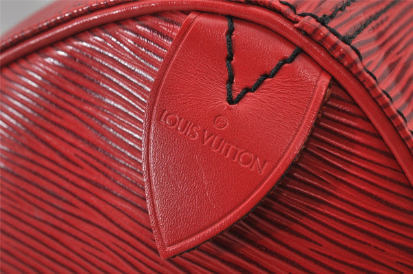 Authentic Louis Vuitton Epi Speedy 35 Hand Boston Bag Red M42997 LV 2708J