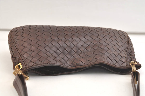 Authentic BOTTEGA VENETA Intrecciato Leather Shoulder Hand Bag Purse Brown 2708K