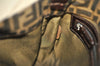 Authentic FENDI Zucca Vintage Shoulder Bag Purse Canvas Leather Brown 2709I