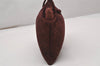 Authentic BOTTEGA VENETA Vintage Suede Hand Bag Purse Bordeaux Red 2709J