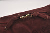 Authentic BOTTEGA VENETA Vintage Suede Hand Bag Purse Bordeaux Red 2709J