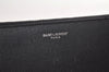 Authentic SAINT LAURENT Clutch Bag Pouch Purse Leather Black 397294 YSL 2709K