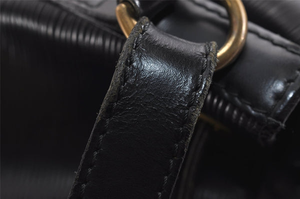 Authentic Louis Vuitton Epi Petit Noe Shoulder Drawstring Bag M59012 Black 2710J