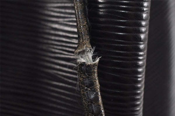 Authentic Louis Vuitton Epi Petit Noe Shoulder Drawstring Bag M59012 Black 2710J