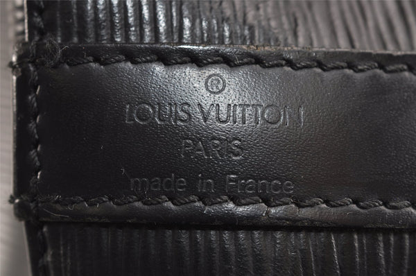 Authentic Louis Vuitton Epi Petit Noe Shoulder Drawstring Bag M59012 Black 2710J