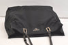 Authentic PRADA Vintage Nylon Tessuto Leather Shoulder Tote Bag Black 2711K