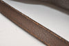 Authentic GUCCI Web Sherry Line Drawstring Bag GG PVC Leather Brown Junk 2712J