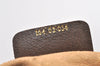 Authentic GUCCI Web Sherry Line Drawstring Bag GG PVC Leather Brown Junk 2712J