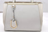 Authentic FENDI PETITE 2JOURS Leather 2Way Shoulder Hand Bag Purse White 2712K