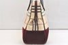 Authentic BURBERRY Nova Check Shoulder Tote Bag Canvas Leather Beige 2714K