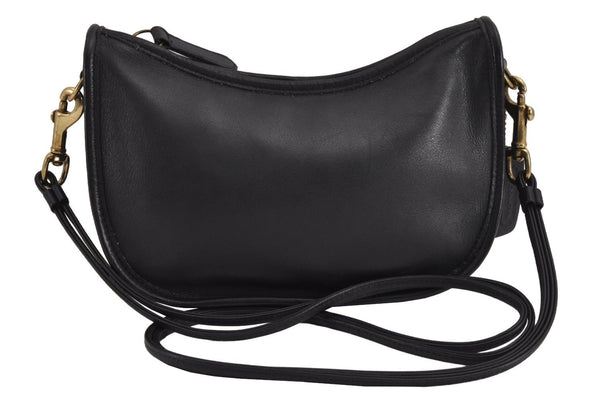Authentic OLD COACH Vintage Shoulder Cross Body Bag Purse Leather Black 2715J