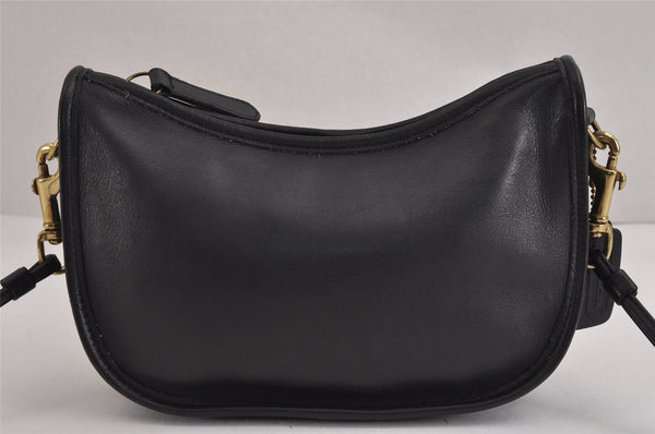 Authentic OLD COACH Vintage Shoulder Cross Body Bag Purse Leather Black 2715J