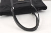 Authentic PRADA Nylon Tessuto Saffiano Leather Shoulder Tote Bag Black 2715K
