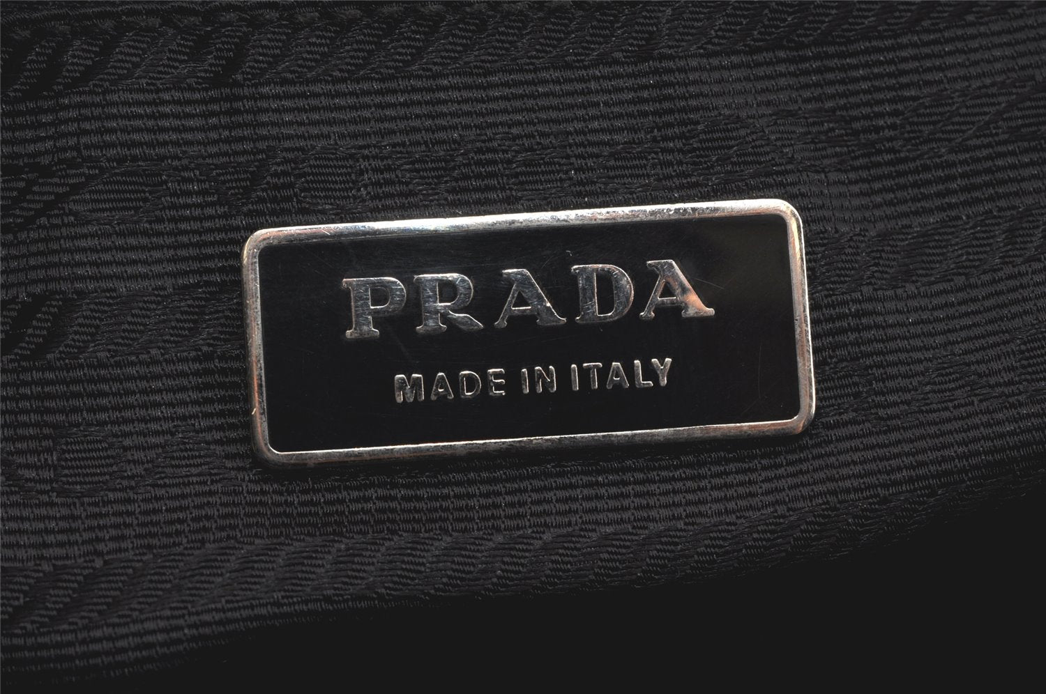 Authentic PRADA Nylon Tessuto Saffiano Leather Shoulder Tote Bag Black 2715K