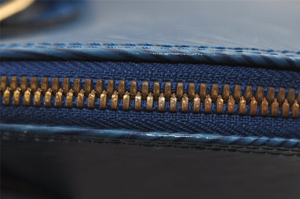 Authentic Louis Vuitton Epi Alma PM Hand Bag Blue M52145 LV 2717I