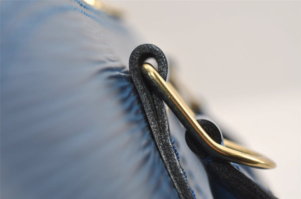 Authentic Louis Vuitton Epi Alma PM Hand Bag Blue M52145 LV 2717I