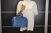 Authentic Louis Vuitton Epi Alma PM Hand Bag Blue M52145 LV 2717I