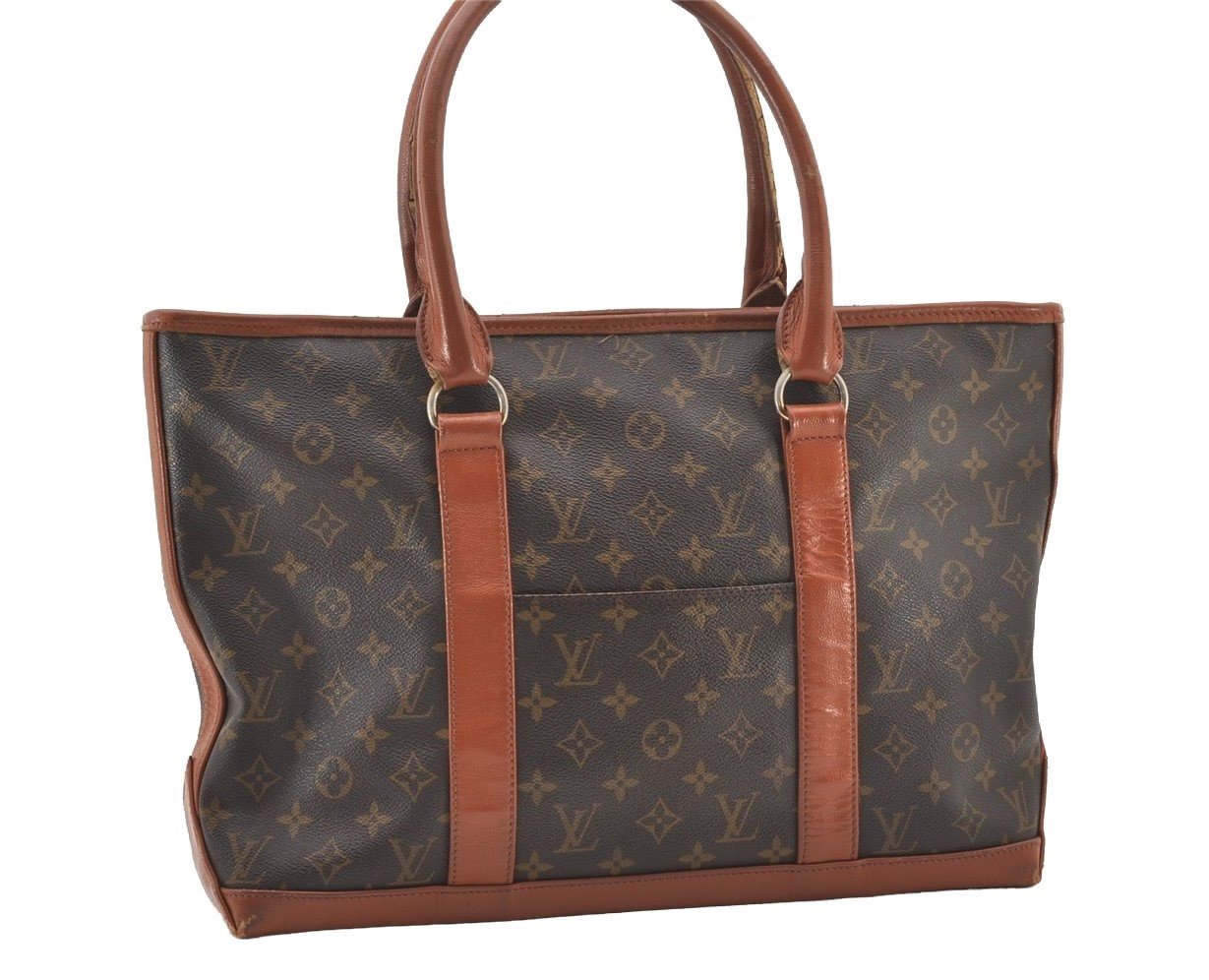 Auth Louis Vuitton Monogram Sac Weekend PM Vintage Tote Hand Bag M42425 LV 2717J