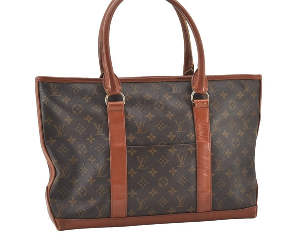 Auth Louis Vuitton Monogram Sac Weekend PM Vintage Tote Hand Bag M42425 LV 2717J