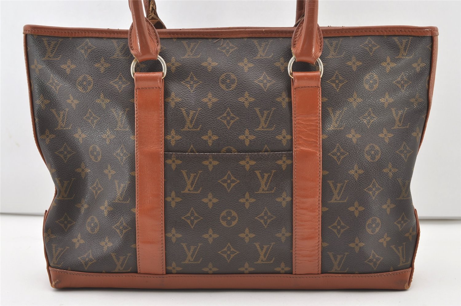 Auth Louis Vuitton Monogram Sac Weekend PM Vintage Tote Hand Bag M42425 LV 2717J
